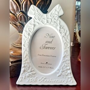 ❤️‍🩹Vintage 25th Anniversary Fine Porcelain Frame 📸